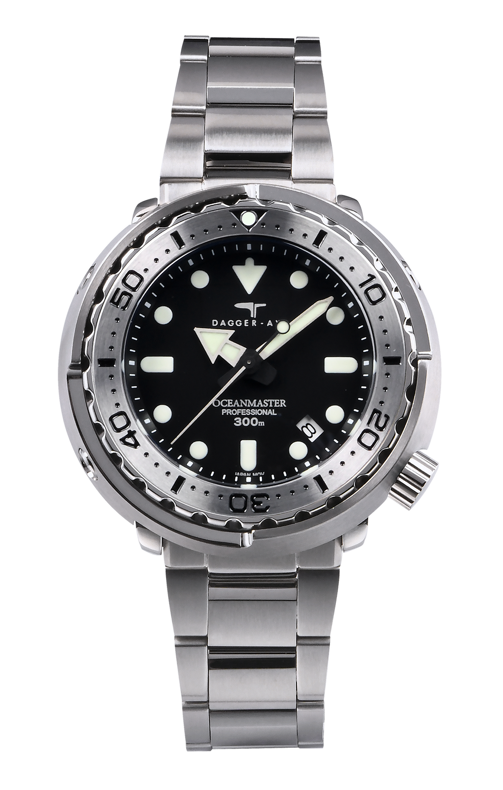 DAGGER-AXE watch classic retro mechanical watch steel chain diving watch vintage can watch