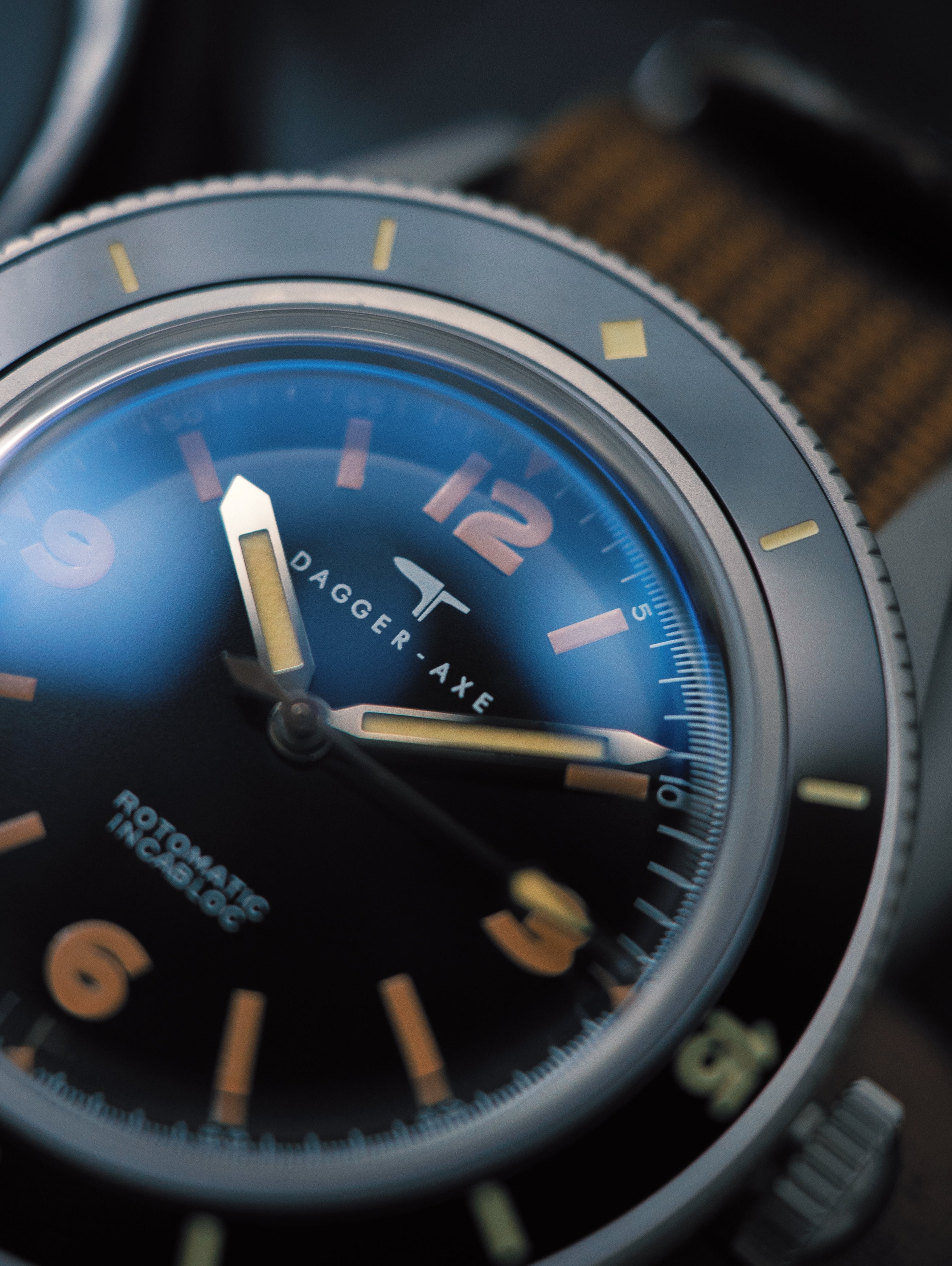 DAGGER-AXE Watch Vintage Fathom Series DG-O03 Diving Watch Men's Watch Mechanical Watch Gift