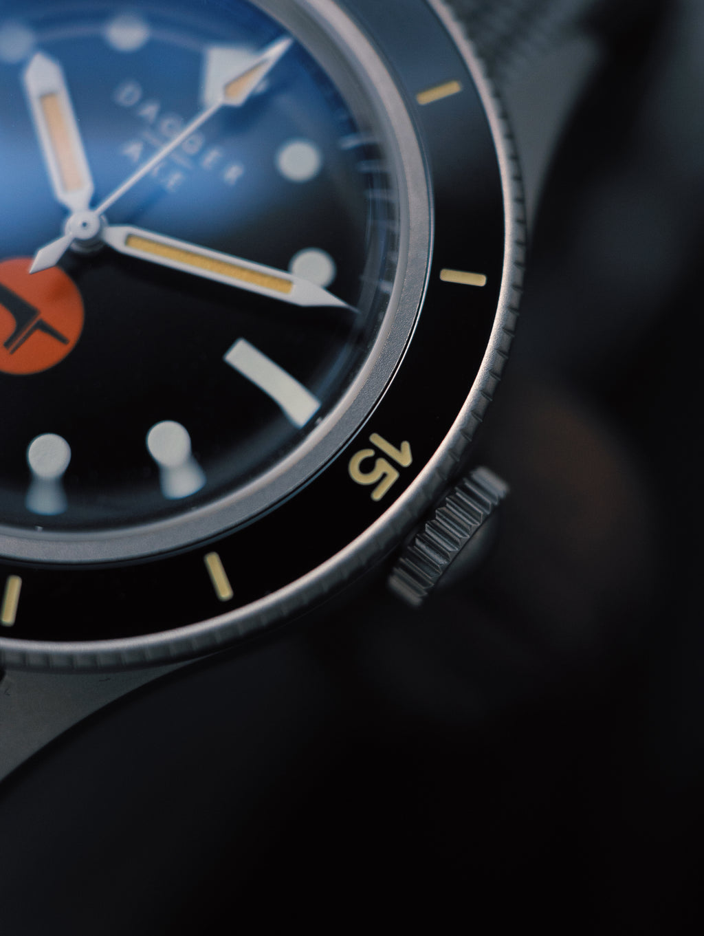 DAGGER-AXE Watch Classic Retro Small Sun Mechanical Diving Watch Ceramic Ring Men's Watch