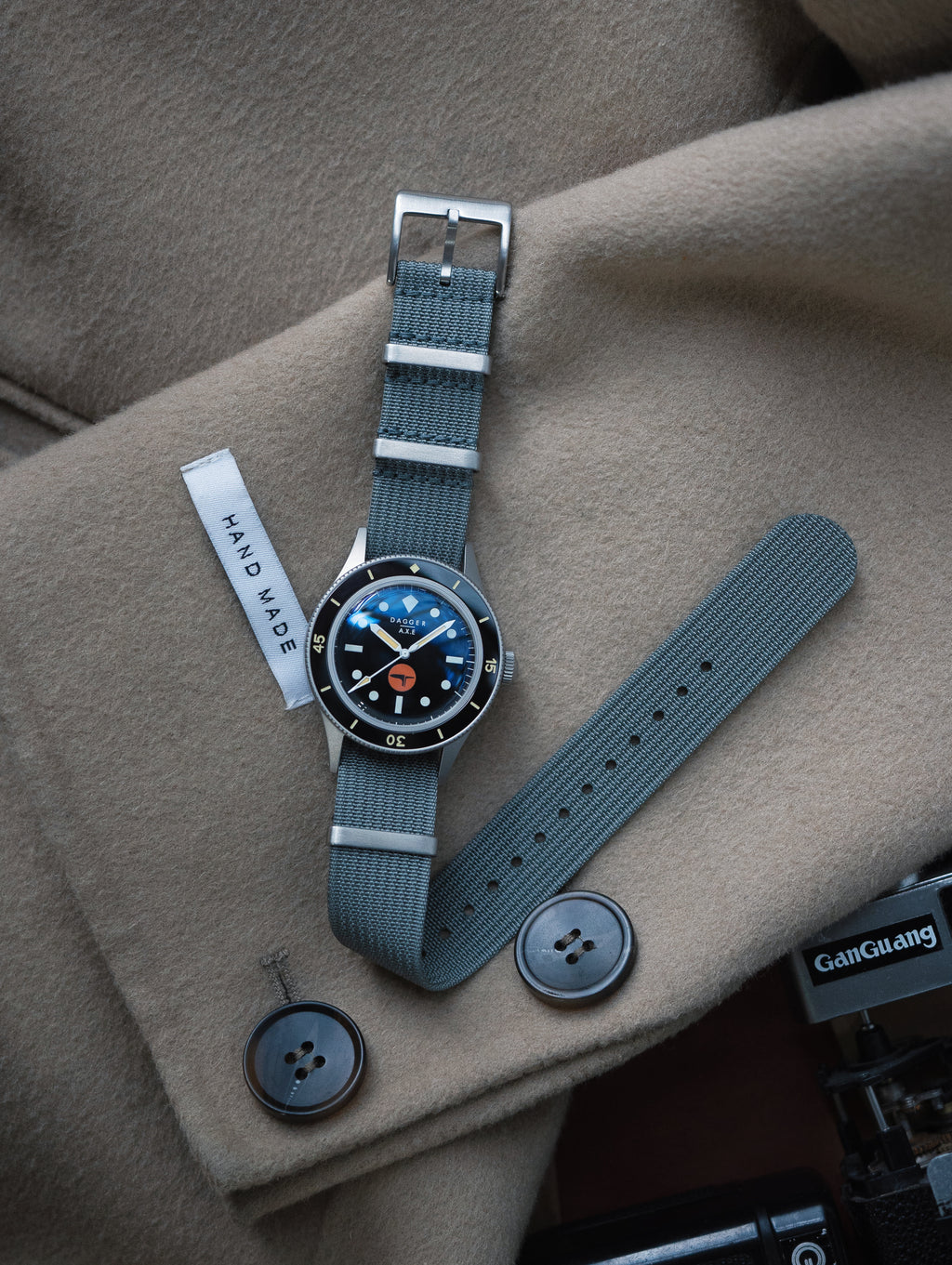 DAGGER-AXE Watch Classic Retro Small Sun Mechanical Diving Watch Ceramic Ring Men's Watch