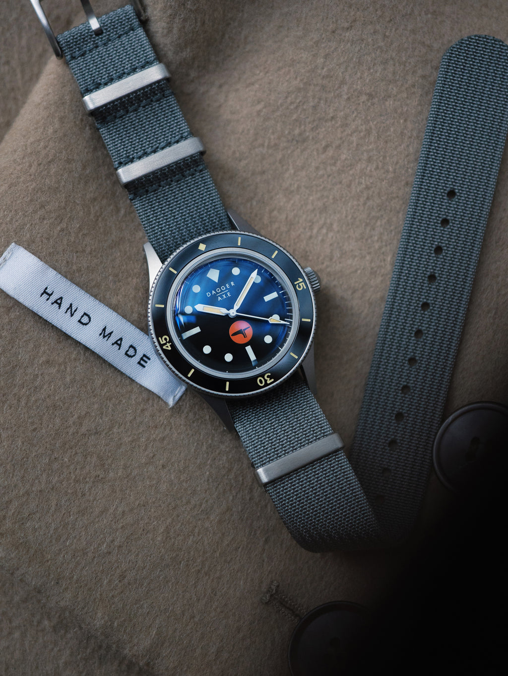 DAGGER-AXE Watch Classic Retro Small Sun Mechanical Diving Watch Ceramic Ring Men's Watch