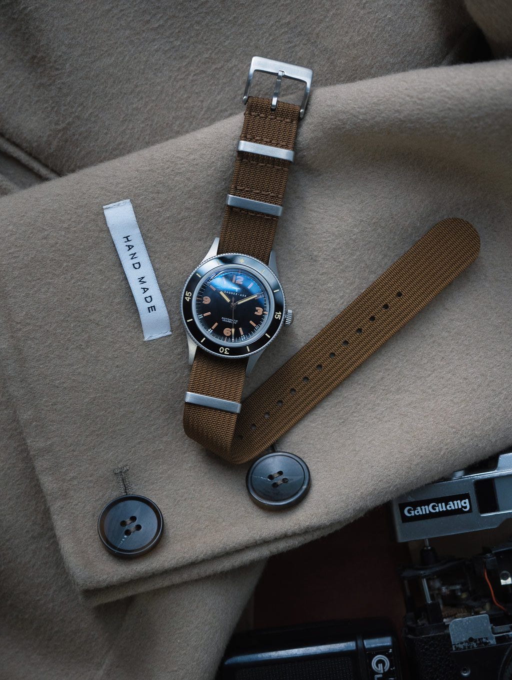 DAGGER-AXE Watch Vintage Fathom Series DG-O03 Diving Watch Men's Watch Mechanical Watch Gift