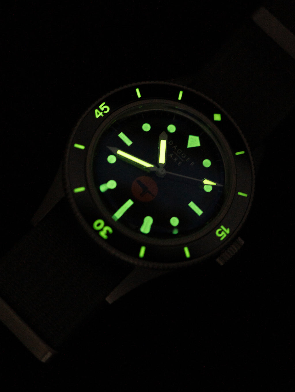 DAGGER-AXE Watch Classic Retro Small Sun Mechanical Diving Watch Ceramic Ring Men's Watch