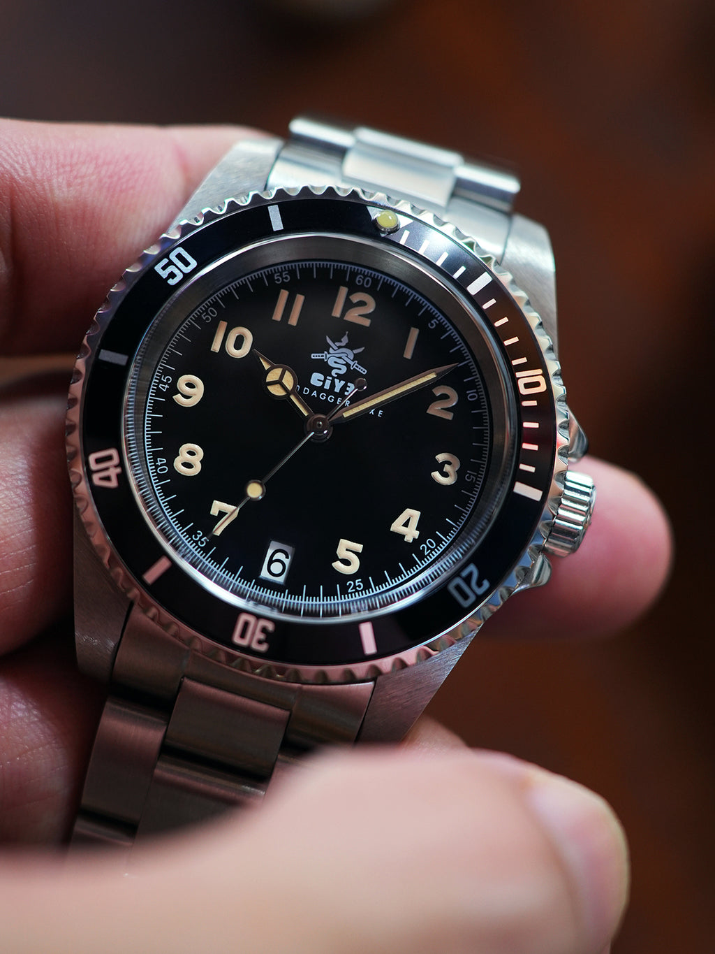DAGGER-AXE Watch CIYE Men's Automatic Mechanical Retro Diving Watch