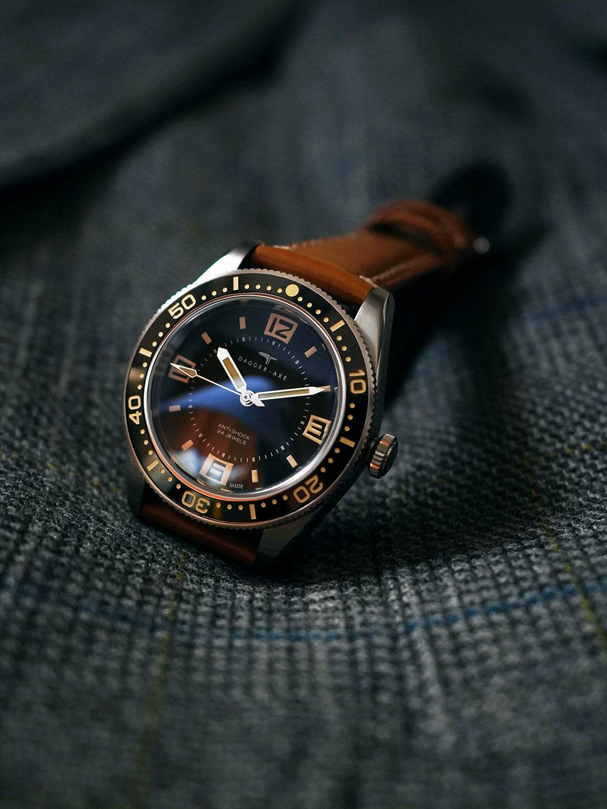 Dagger-axe Watch Hand Automatic Mechanical Watch Vintage American Street Diving Watch