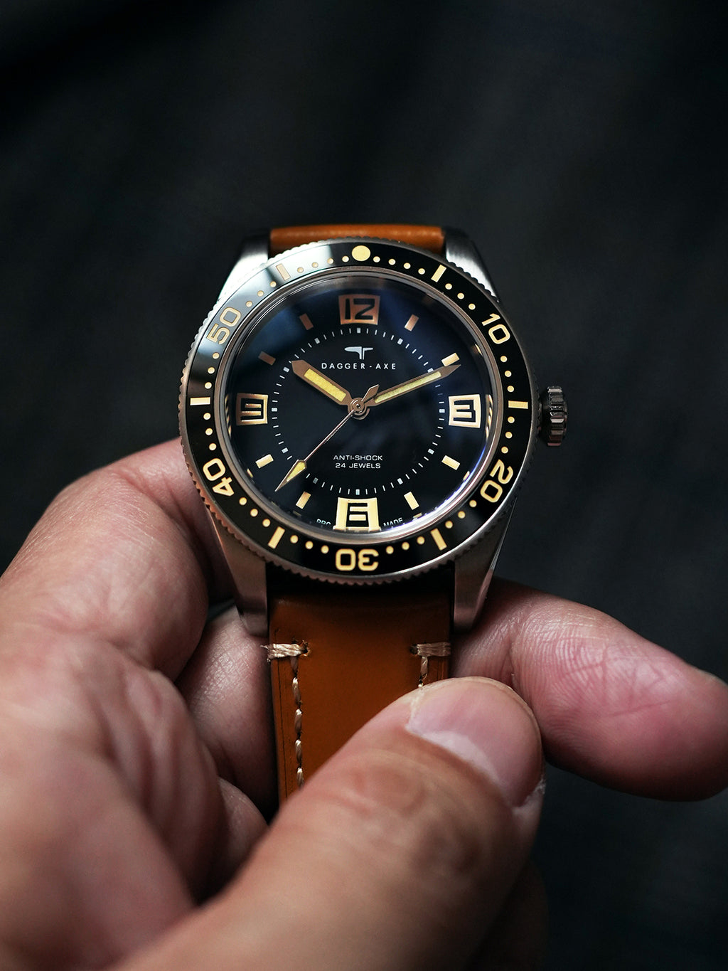 Dagger-axe Watch Hand Automatic Mechanical Watch Vintage American Street Diving Watch