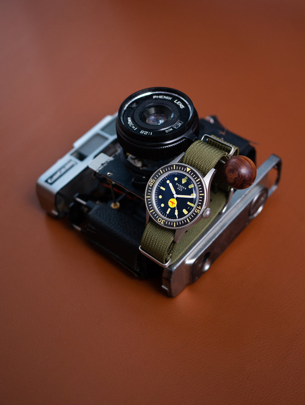 DAGGER-AXE watch Fifty fathoms mechanical watch diving watch vintage retro trend watch