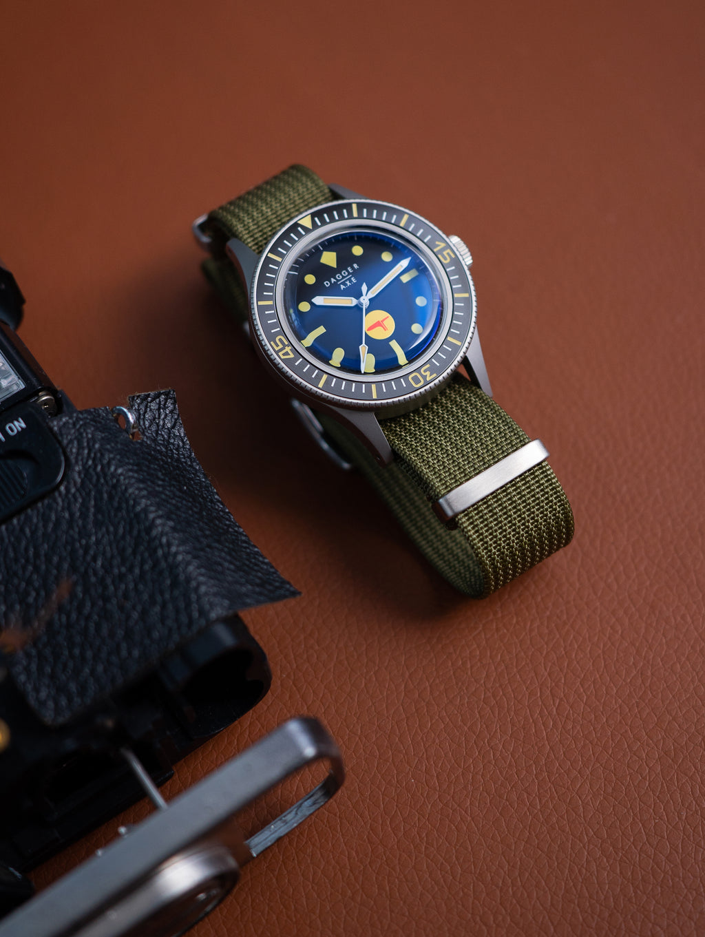 DAGGER-AXE watch Fifty fathoms mechanical watch diving watch vintage retro trend watch