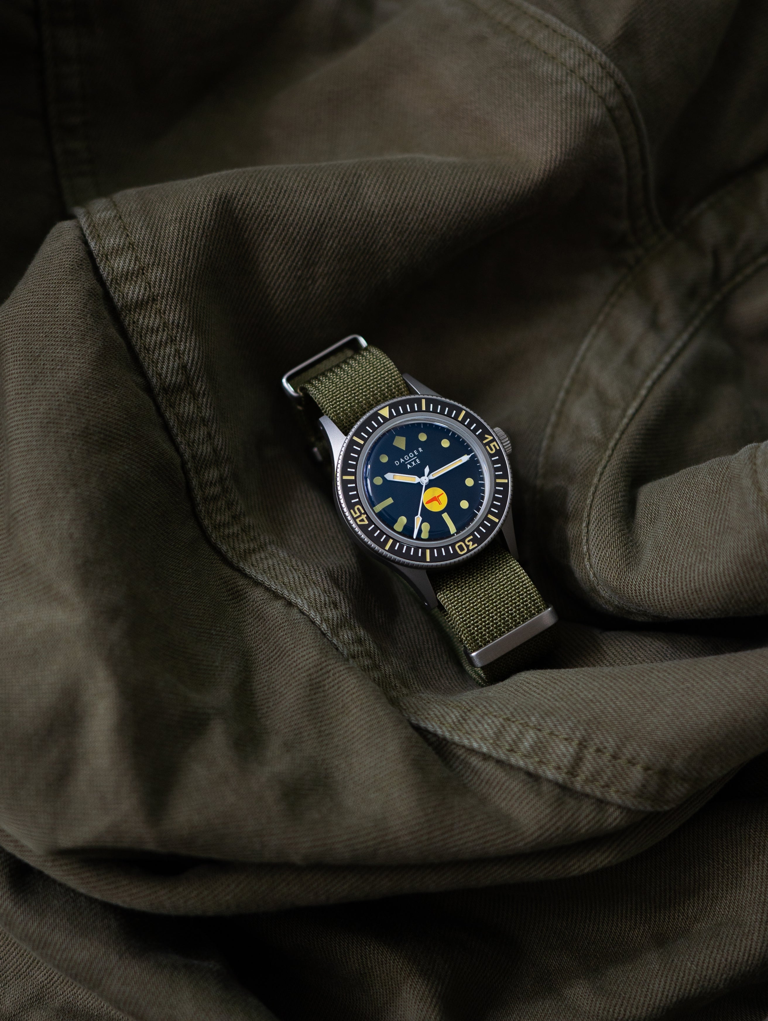 DAGGER-AXE watch Fifty fathoms mechanical watch diving watch vintage retro trend watch
