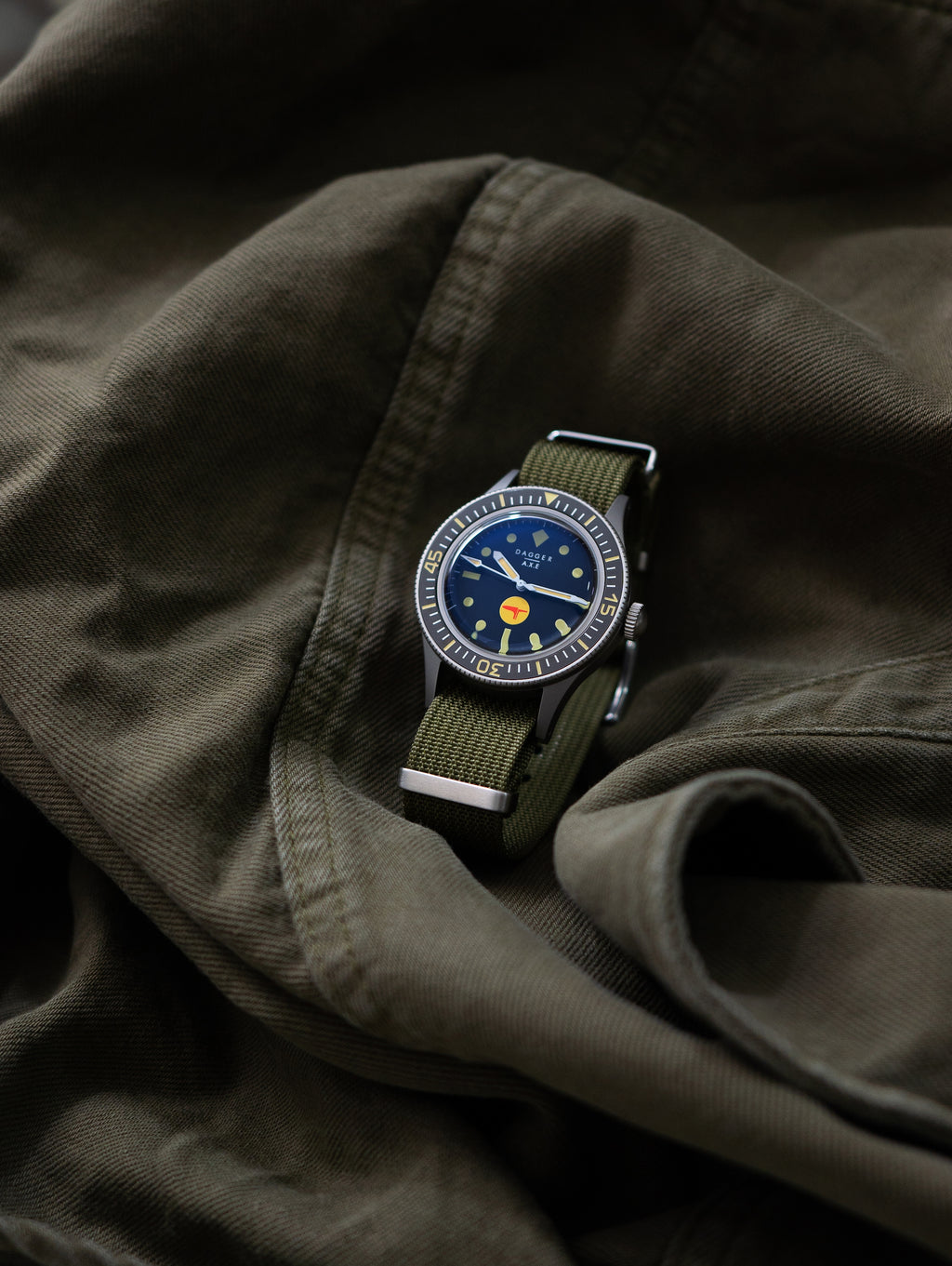 DAGGER-AXE watch Fifty fathoms mechanical watch diving watch vintage retro trend watch
