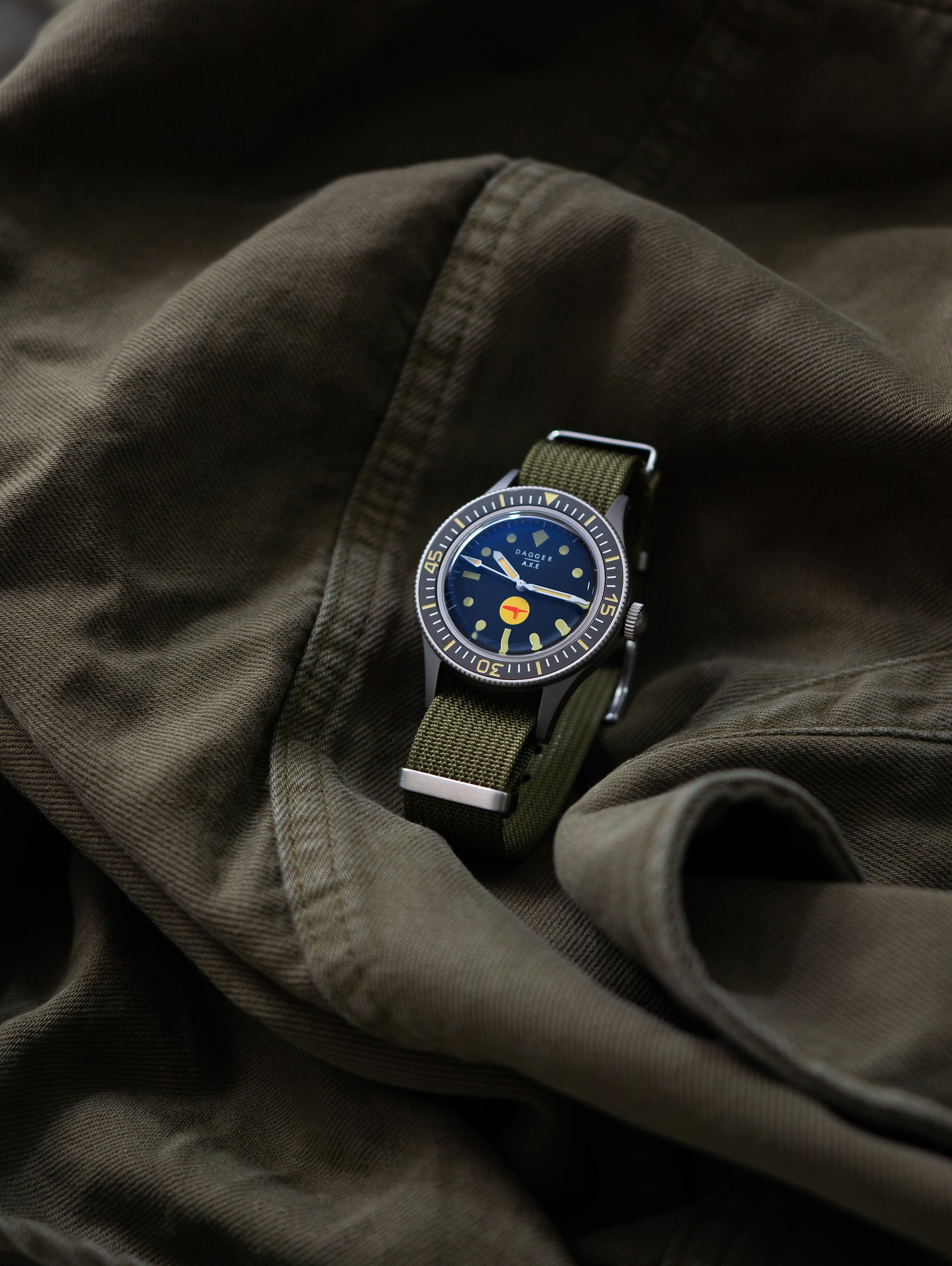 DAGGER-AXE watch Fifty fathoms mechanical watch diving watch vintage retro trend watch