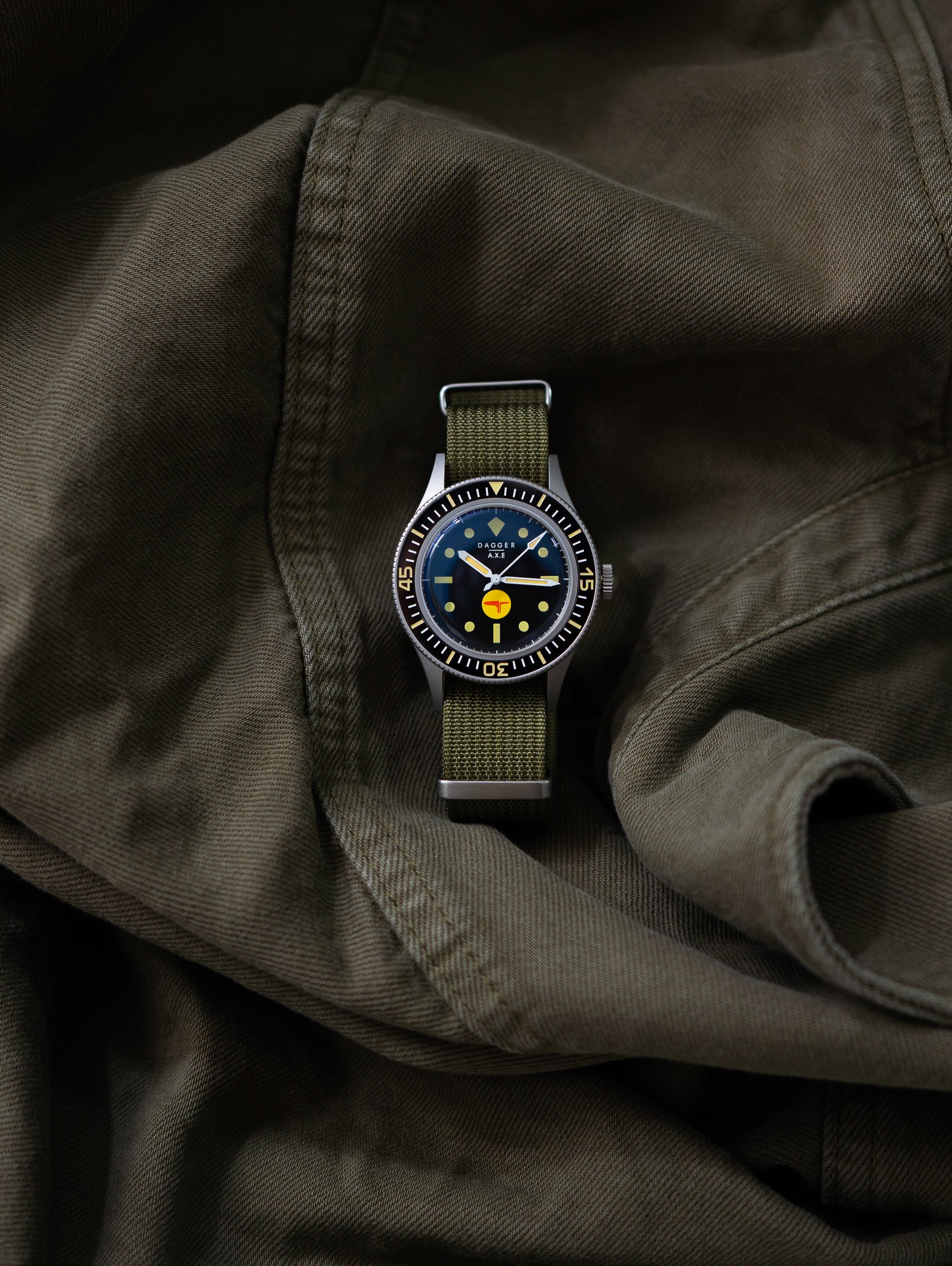 DAGGER-AXE watch Fifty fathoms mechanical watch diving watch vintage retro trend watch