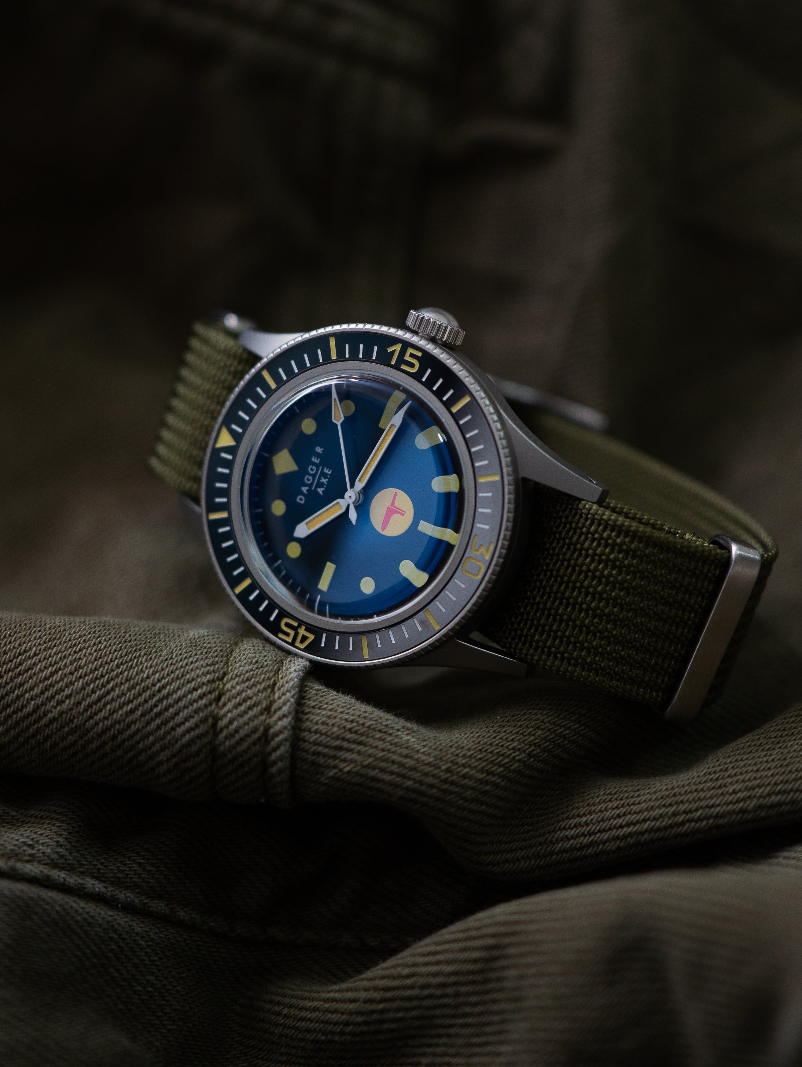 DAGGER-AXE watch Fifty fathoms mechanical watch diving watch vintage retro trend watch
