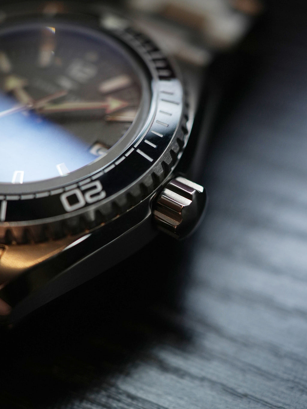 Dagger-axe Men's Diving Watch Titanium Seahorse Grey Disc Sapphire Mechanical Vintage Watch