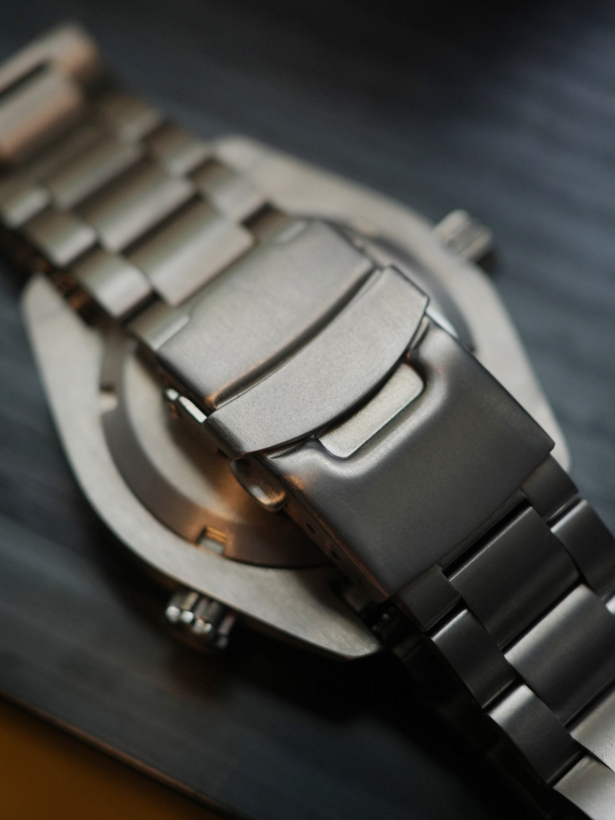 Dagger-axe Men's Diving Watch Titanium Seahorse Grey Disc Sapphire Mechanical Vintage Watch