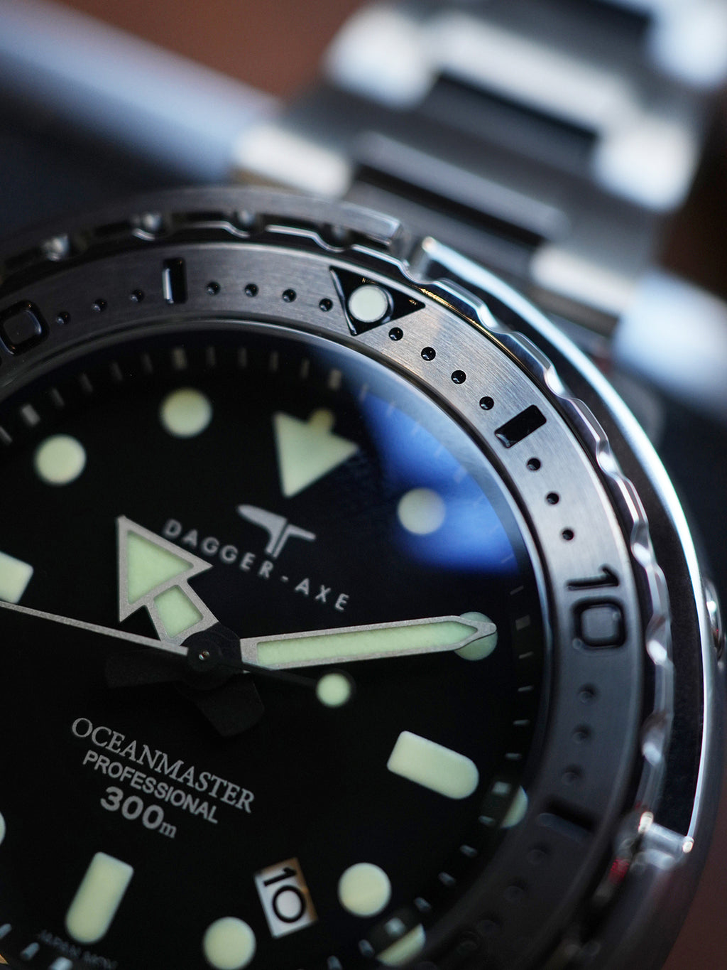 DAGGER-AXE watch classic retro mechanical watch steel chain diving watch vintage can watch