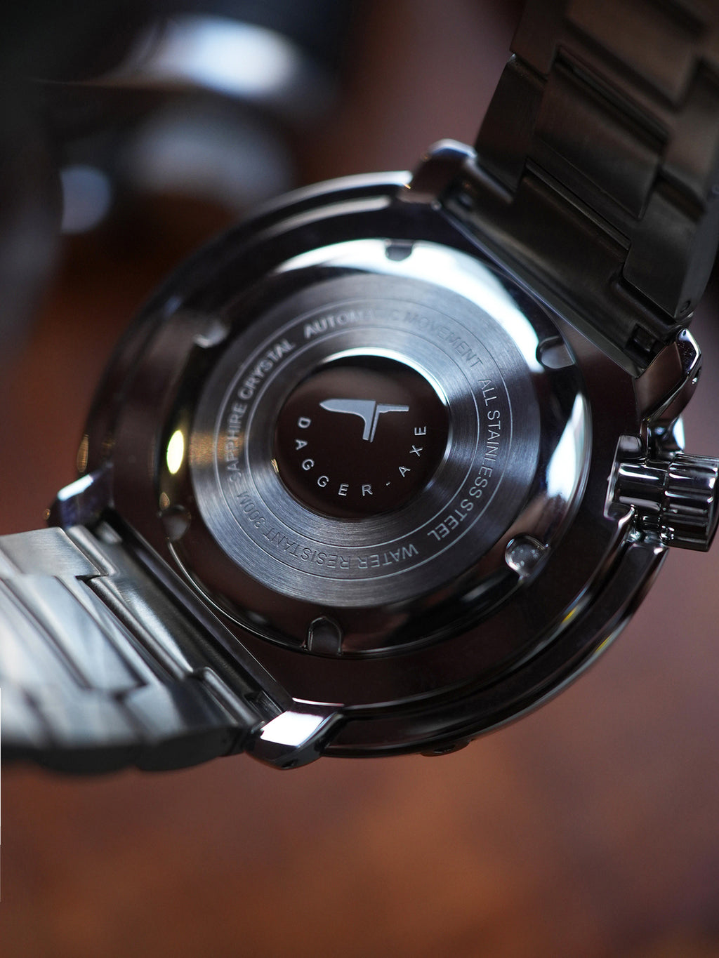 DAGGER-AXE watch classic retro mechanical watch steel chain diving watch vintage can watch