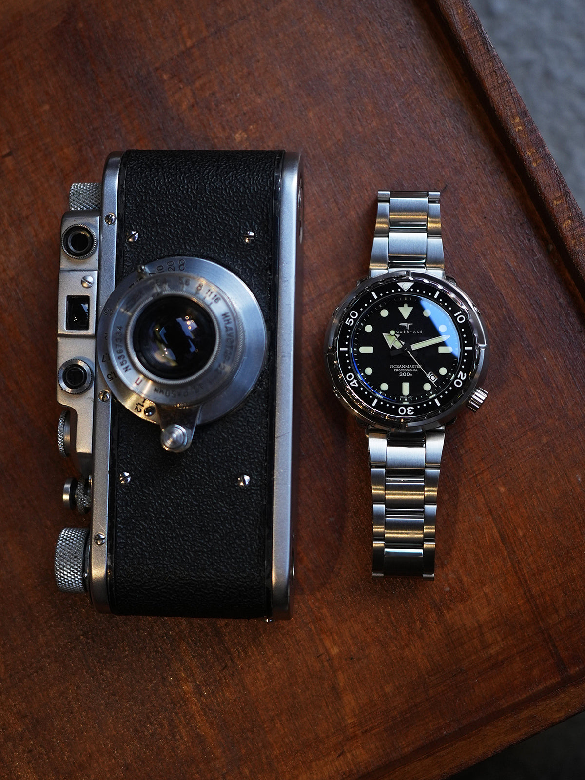 DAGGER-AXE watch men's retro automatic mechanical vintage diving watch luminous mechanical watch