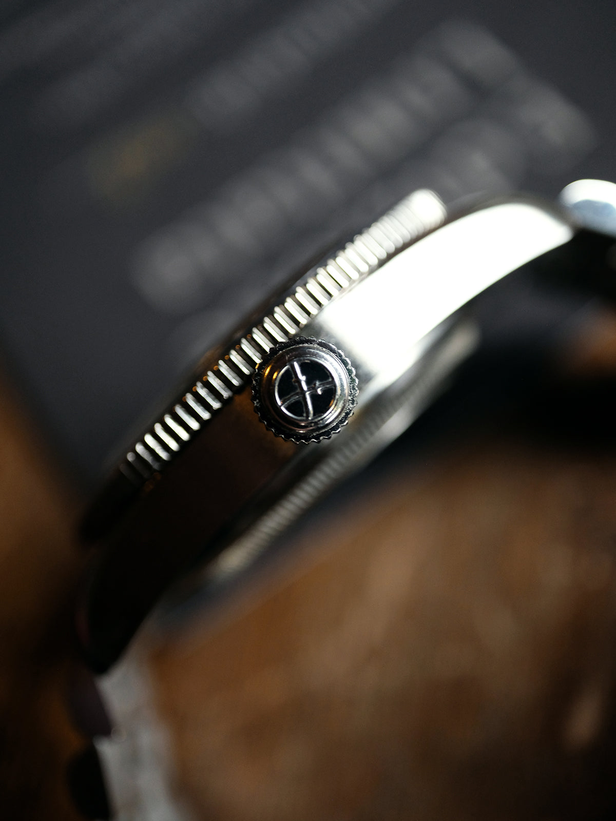Dagger-axe Watch Rock Texture Dial Automatic Mechanical Watch Waterproof Luminous Five-bead Chain Men's Watch