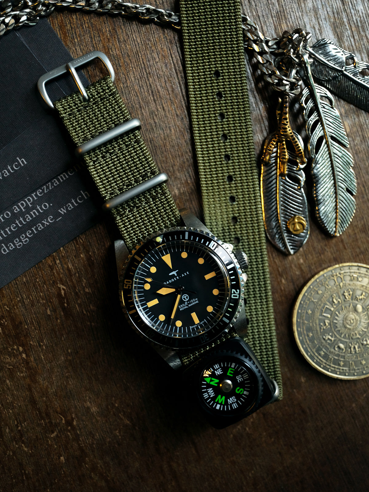 Dagger-axe watches household watches men's watches automatic mechanical diving watches field watches