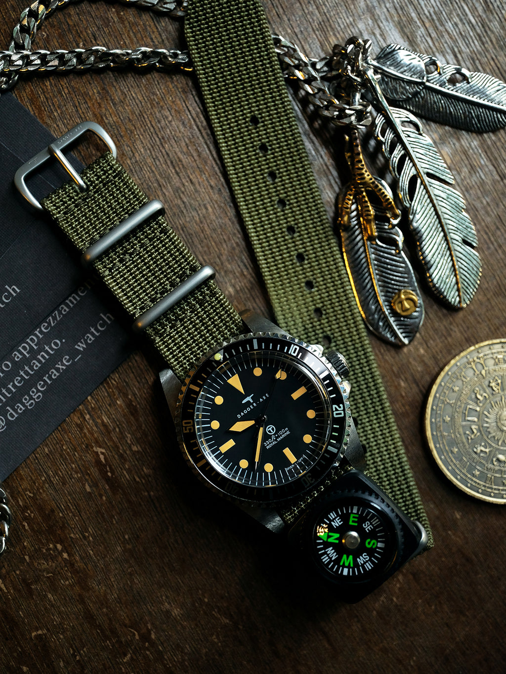 Dagger-axe watches household watches men's watches automatic mechanical diving watches field watches