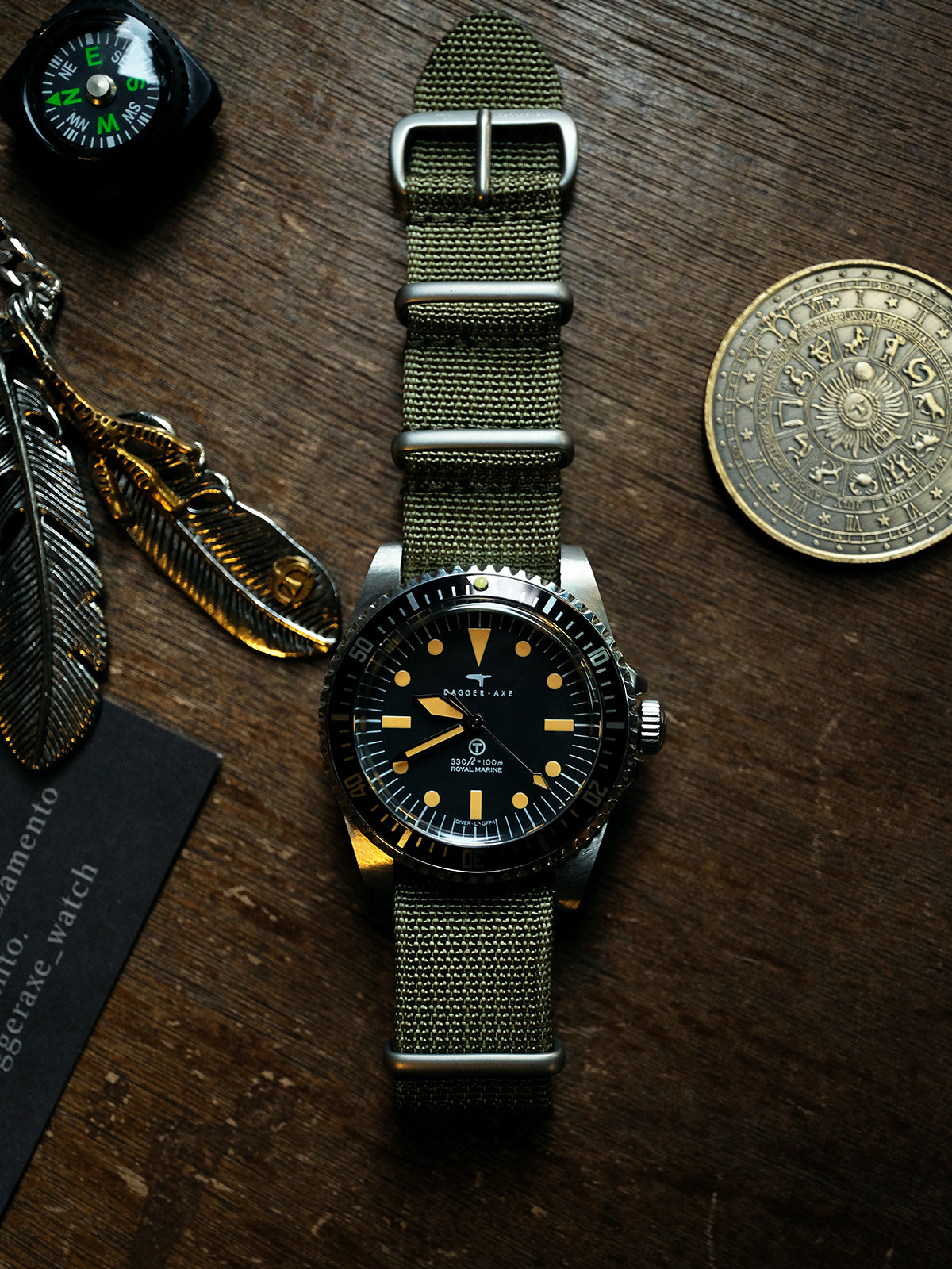 Dagger-axe watches household watches men's watches automatic mechanical diving watches field watches