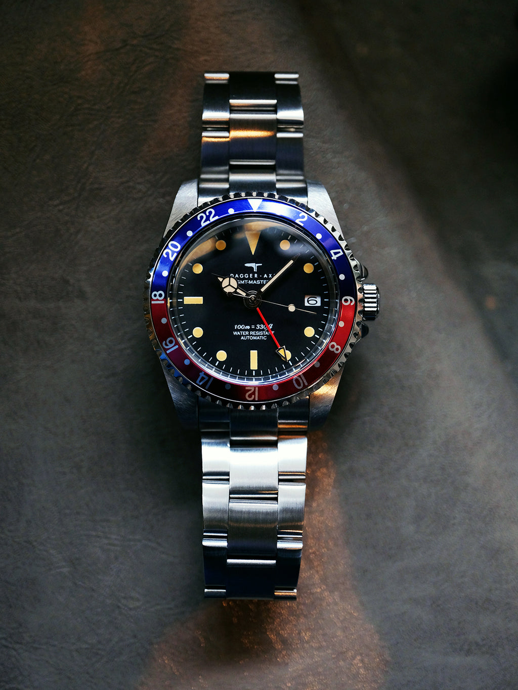 DAGGER-AXE watch retro mechanical diving watch Pepsi ring vintage day tide wear tide watch