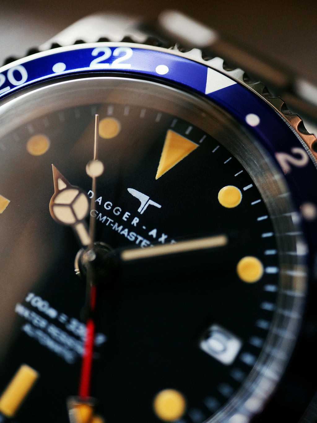 DAGGER-AXE watch retro mechanical diving watch Pepsi ring vintage day tide wear tide watch