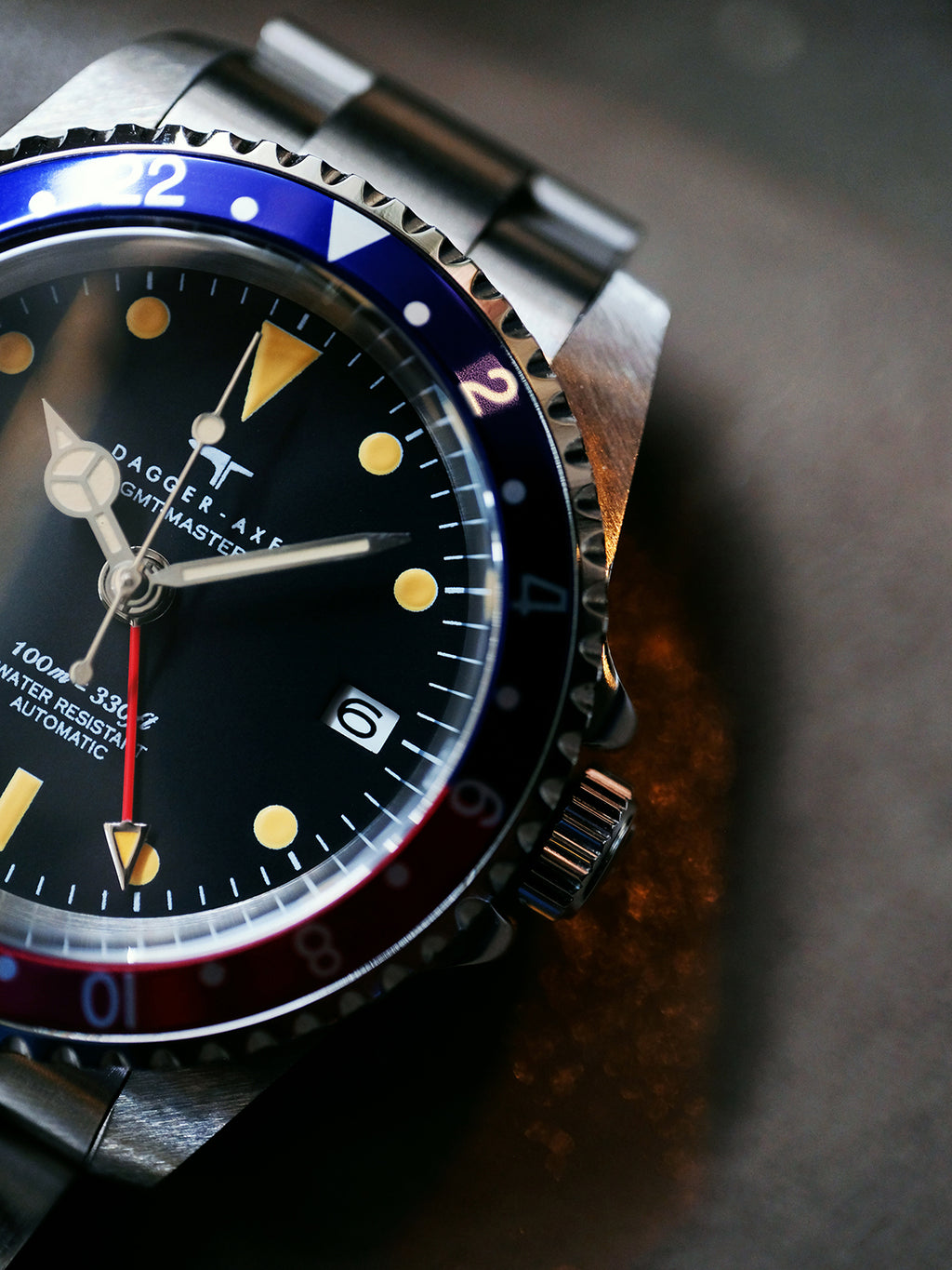 DAGGER-AXE watch retro mechanical diving watch Pepsi ring vintage day tide wear tide watch