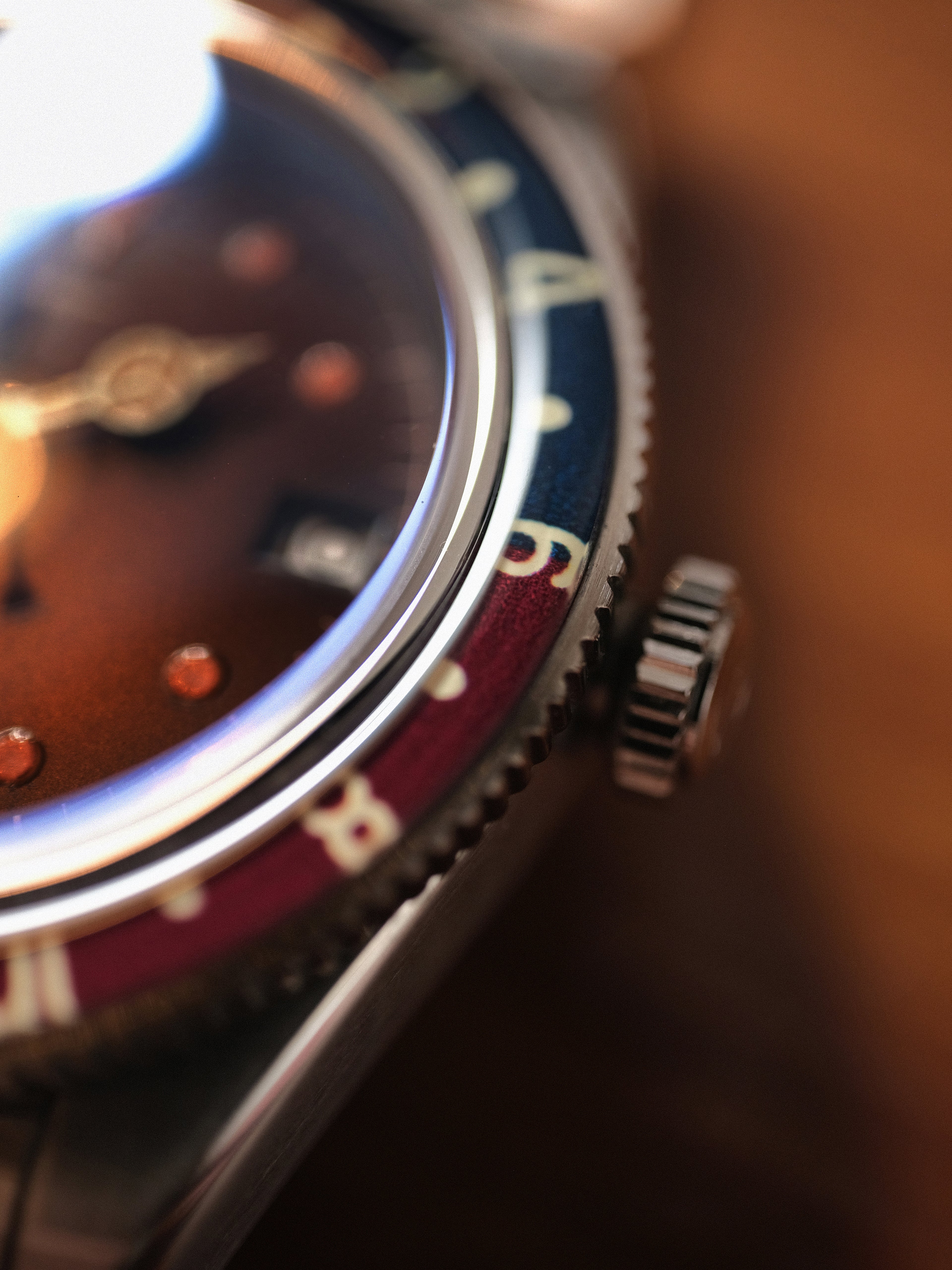 DAGGER-AXE watch old antique watch GMT two time retro mechanical watch Pepsi ring waterproof all luminous men's watch