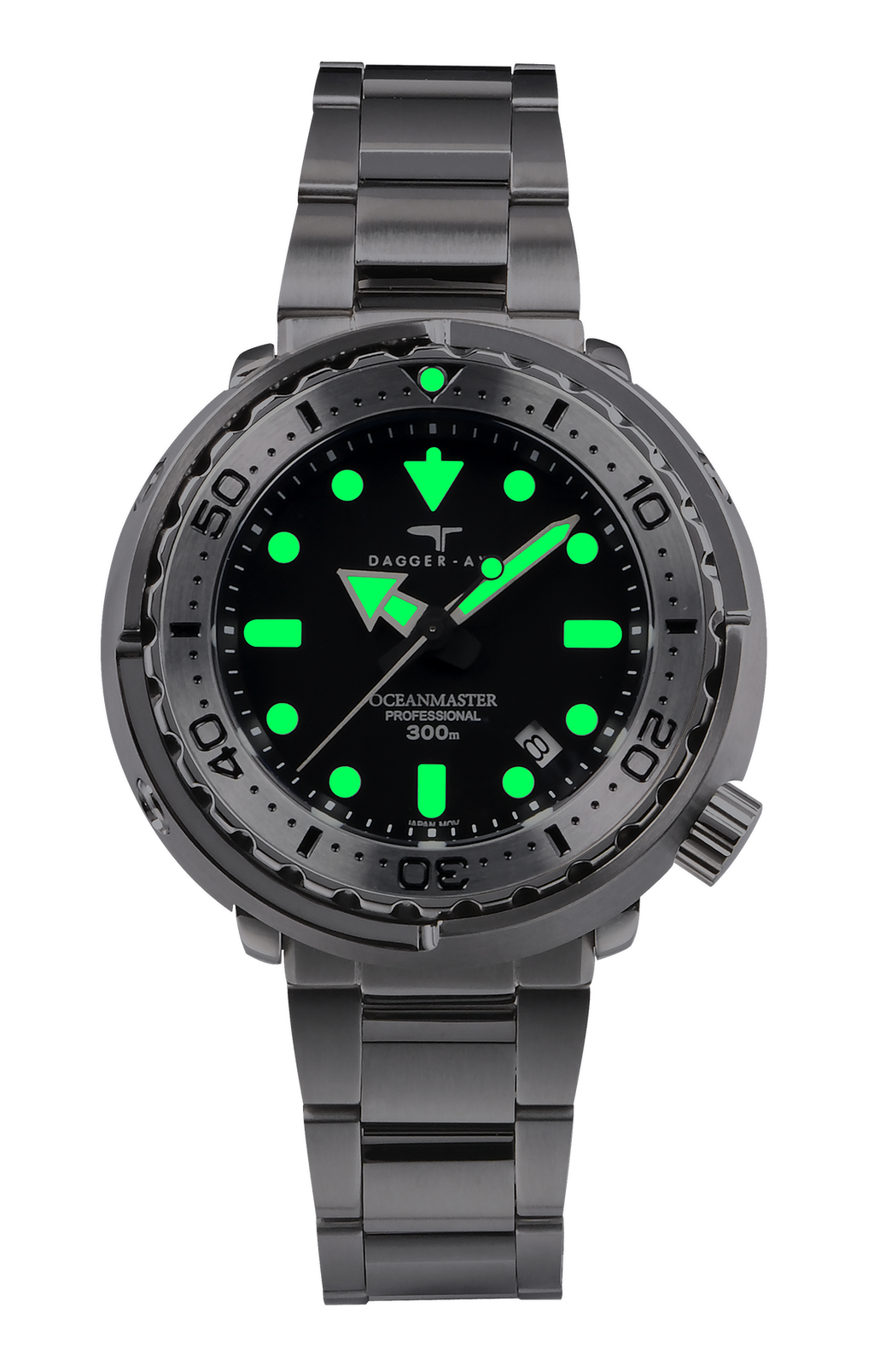DAGGER-AXE watch classic retro mechanical watch steel chain diving watch vintage can watch