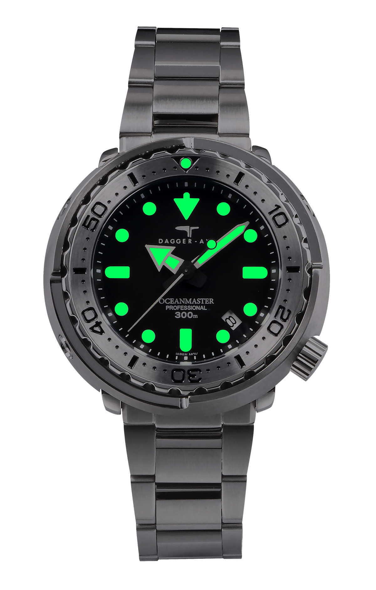 DAGGER-AXE watch classic retro mechanical watch steel chain diving watch vintage can watch