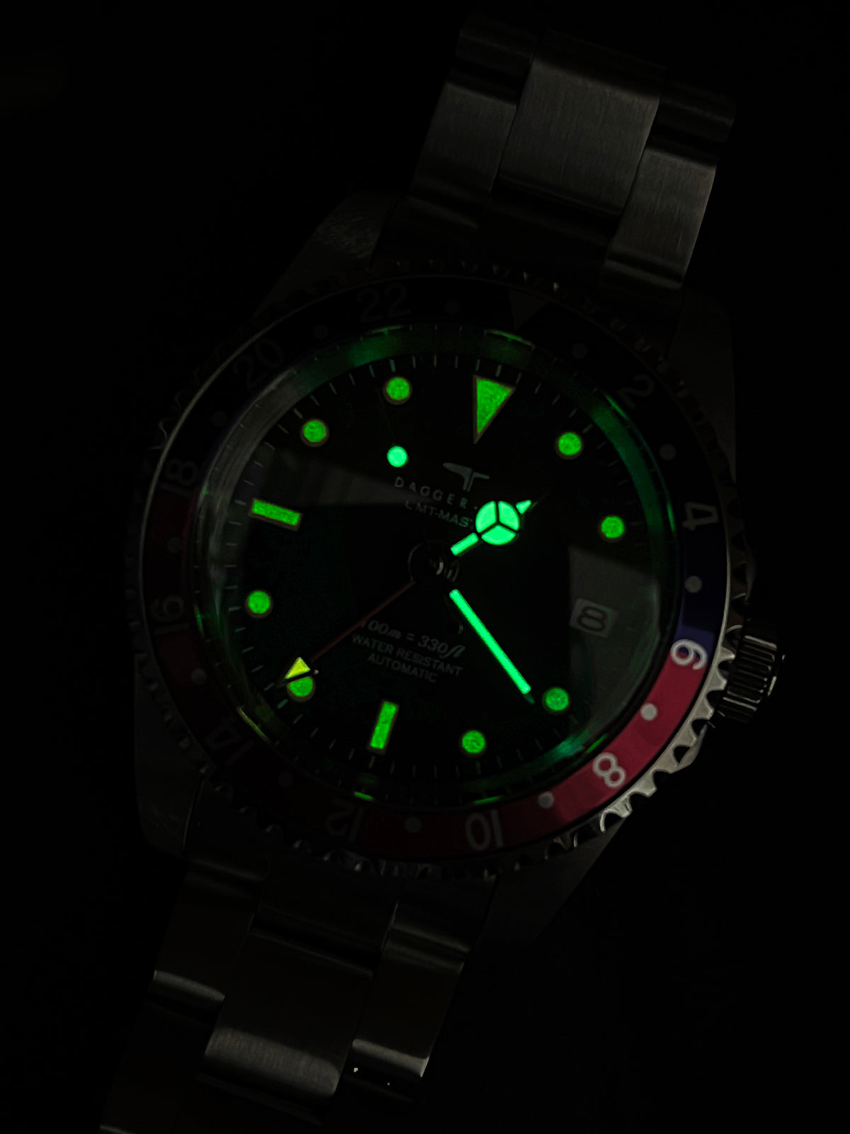 DAGGER-AXE watch retro mechanical diving watch Pepsi ring vintage day tide wear tide watch